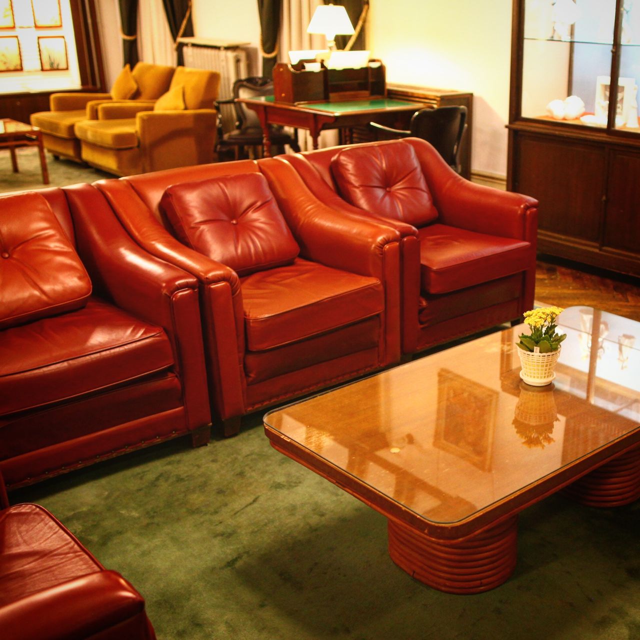 酒店大堂的摆设，够年份吧