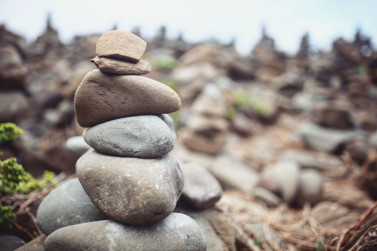 大洋路上一处满布石塔的海滩