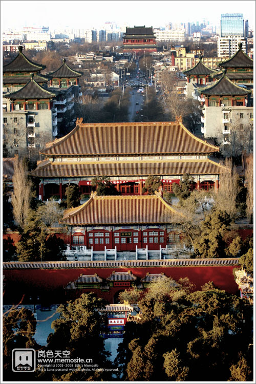 这是从山上远眺的北京城