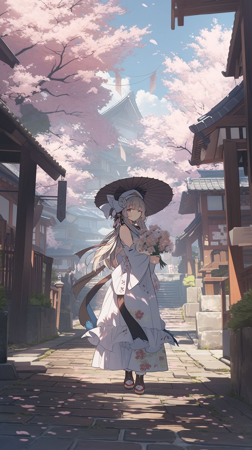 NC MKT a girl walks through a village on the ground in the styl e977e426 4a08 4ae7 a076 52c54807184e