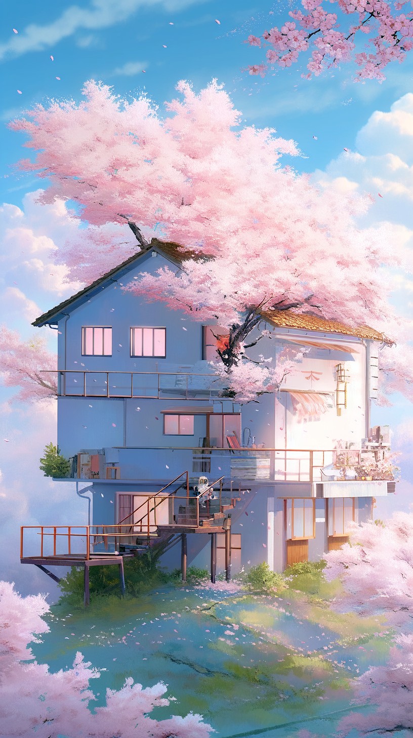 NC MKT An old house float on the clouds in the sky and there ar 03c5d9d1 e0ec 4a85 a3d5 16101be85e9c